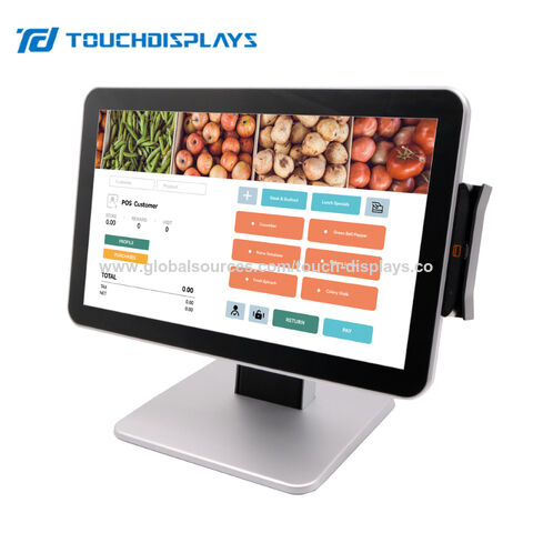 Dual Computer Terminal Popular 15.6 inch dual screen desktop pos terminal pos systems cheap ...