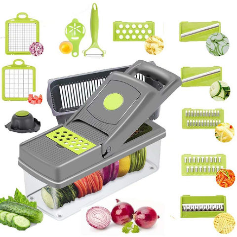 Buy Wholesale China Multifunction Vegetable Cutter, Stainless Steel Chopper,8-in-1  Kitchen Tool For Onion, Garlic Etc & Mini-slicer at USD 4.5