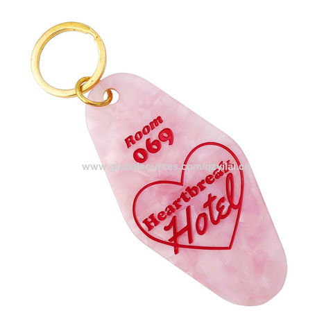 Porte-clés personnalisé Cœur prénom - Perle lettre acrylique couleur