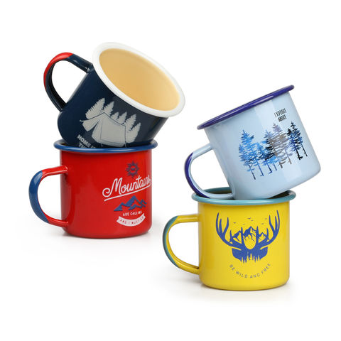 Buy Wholesale China Enamel Manufacturer Printed Bulk Custom Enamel Camping  Coffee Mug Enamel Cups & Enamel Mug at USD 0.99