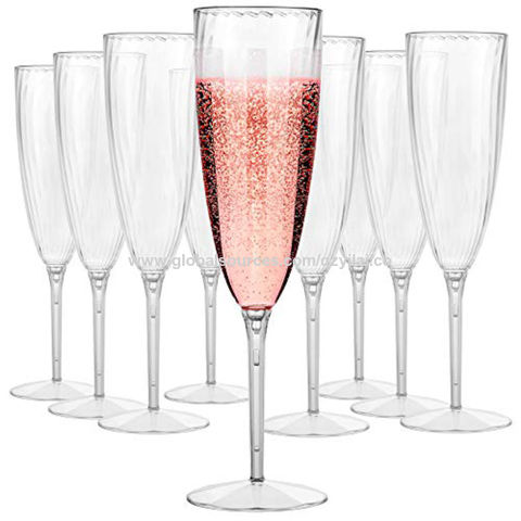 Elegantes copas de cristal de plástico duro irrompible Ideal para el vino y  champán Cristal tallo perfecto para fiestas, bodas - China Vaso de vino y  vino precio