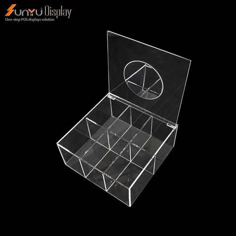 Clear Storage Container Transparent Plastic Storage Boxes with Hinged Lid  Square Packaging Display Box Jewelry DIY