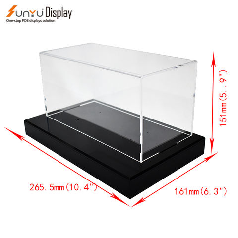 16.1" H Big Size Acrylic Display Case Assembly Perspex Box Dustproof Protection 