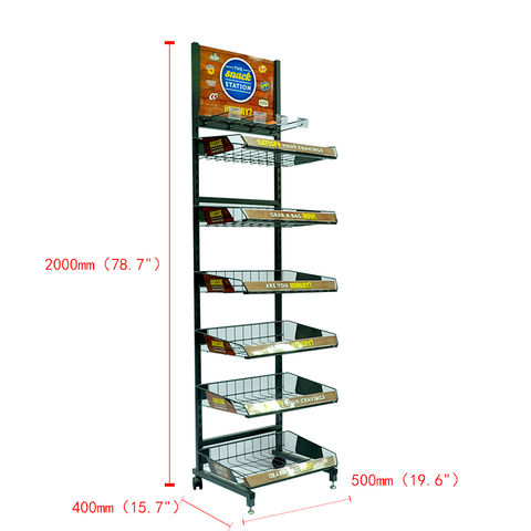 Wholesale Racks for Snacks, Metal and Wood Display Shelves