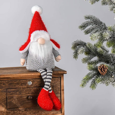1/3pcs Christmas Gnome Decoration Handmade Standing Swedish Tomte Santa Ornament 