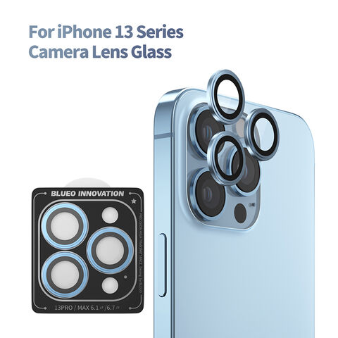 BLUEO Armor Lente De La Cámara Del Teléfono De Vidrio Templado Con Localizador AR Anti-arañazos Delgado Para El IPhone 13 Pro Max