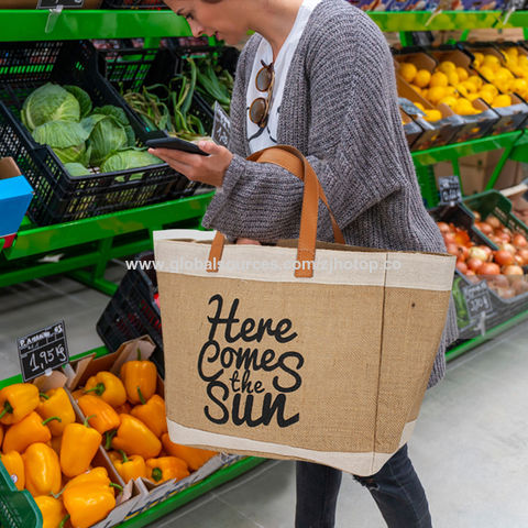 Buy China Wholesale Wholesale Tote Hessian Grocery Shopping Bags