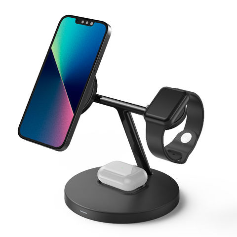 China Magnetic Wireless charging station 3-in-1 Up to 15W Fast Wireless ...