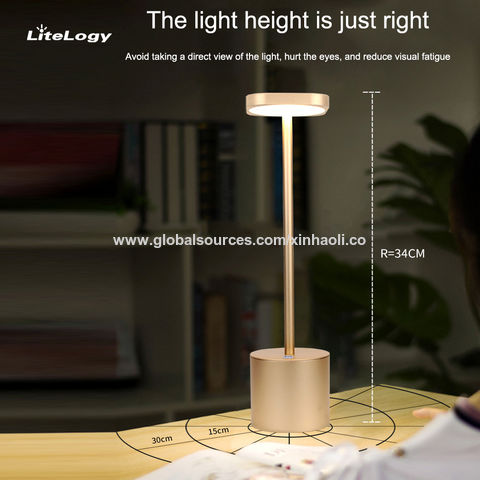 Battery Led Stylish Desk Lamp Touch, Small Round Table Light