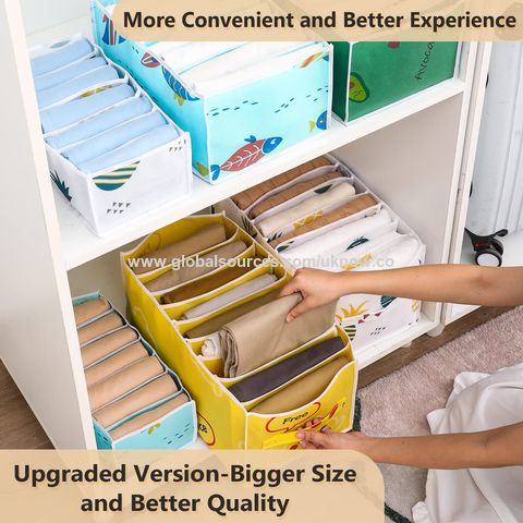 Closet Clothes Pants Jeans Storage Box Organizer Drawer Mesh Divider  Container