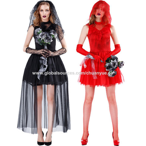 Halloween Ghost Bride Costume Women Witch Terror Bloody Bride Cosplay  Costume Halloween Carnival Party Costume - AliExpress