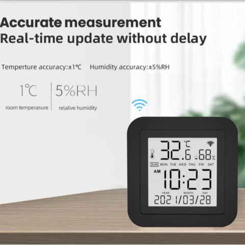 Tuya Smart Temperature Humidity Sensor WiFi Thermometer for Alexa Google  Home