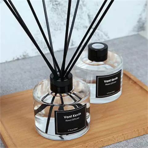 Custom Cylinder Wooden Cap Glass Bottle Empty Blue Black Amber Aroma Reed Diffuser  Bottle $1.6 - Wholesale China Diffuser Bottles at factory prices from HM  Group Co., Ltd.