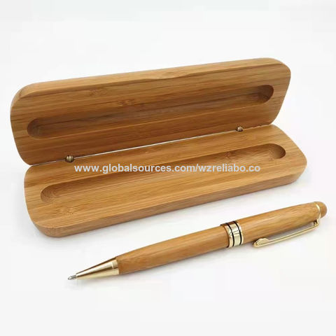 Luxury Wooden Ballpoint Pen Gift Set with Business Pen Case Display, Nice Writing Pen with Box and Gel Ink Refills