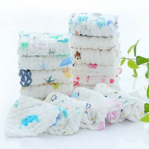 Lot de 100 serviettes jetables pour le visage - Lingettes sèches et douces  pour bébé - Utilisation sèche et humide - Mouchoirs en coton pour le visage