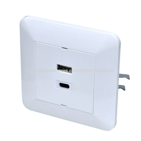 Turkey Dual Ports Wall Mount Usb Charging Socket Xjy 53 5v 4 2a Charger 80x80mm Power China On Globalsources Com - Usb Charging Wall Dock