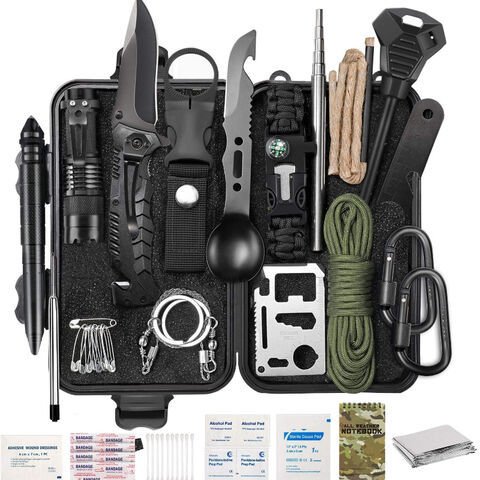 Survival Gear Kit Emergency EDC Tools 24 in 1 SOS for sale online