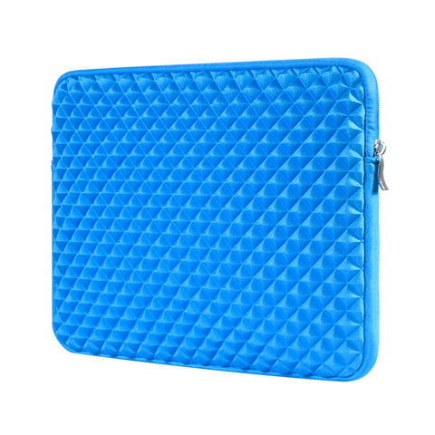 Diamond Pattern Zipper Laptop Bag 