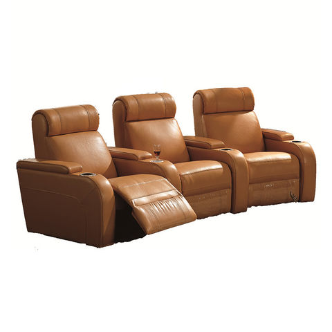 Sectional Classic Sofa Leather Pu, Leather Reclining Theater Sofa Set