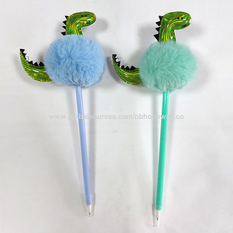 Buy Wholesale China Fancy Pvc Plastic Dinosaur Pompom Plush Ballpoint Pen &  Fancy Dinosaur Ballpoint Pen at USD 0.3