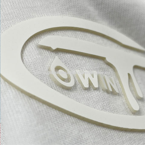 Custom 3D Logo Rubber Silicone Heat Transfer on Vinyl for Clothing Label -  China Clothing Heat Transfer, Iron on Labels