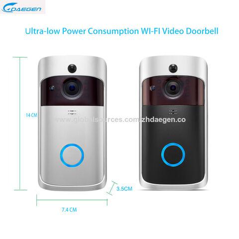 Interphone vidéo Caméra de sécurité HD 720P de sonnette WiFi