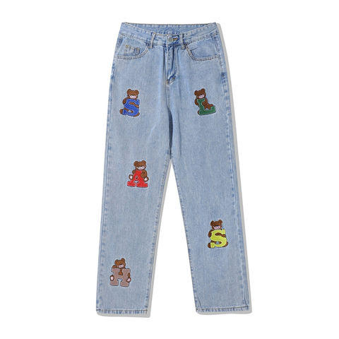 Serrated udskille Ulejlighed Buy Wholesale China Wholesale Fashion Design Premium Custom Embroidered  Logo Casual Street Wear Men's Jeans & Men's Jeans at USD 11.25 | Global  Sources