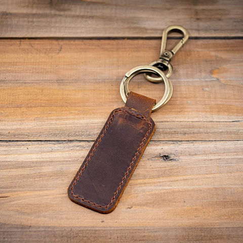 Personalized Key Chain Handmade Custom Leather Keychain Engraved