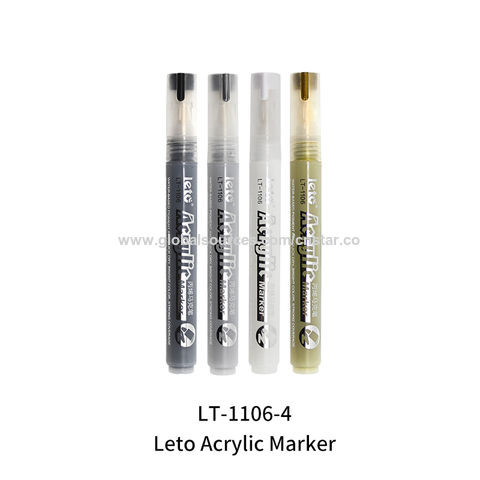 4pcs Metallic Marker Pen, Simple Easy To Use Permanent Marker For