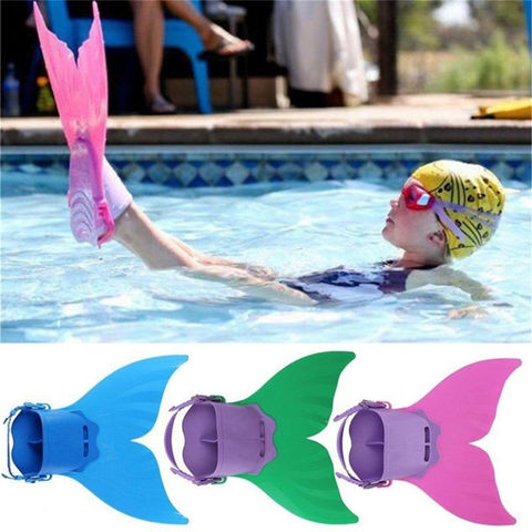 Mermaid One-Piece Monofin Flipper Childrens Conjoined Flippers Adult Diving Swimming Flippers Swimming Conjoined Fins 