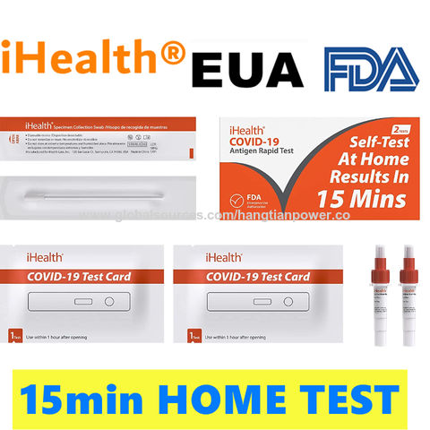 IHealth® Antigen Rapid Test Home Nose FDA EUA Non-invasive Nasal Swab ...