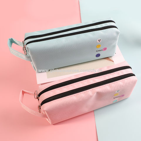 Buy Wholesale China Manufacturer Wholesale Blue Trendy Small Pencil Case  With Compartments For Kids Custom High Quality & Pencil Case at USD 1.56