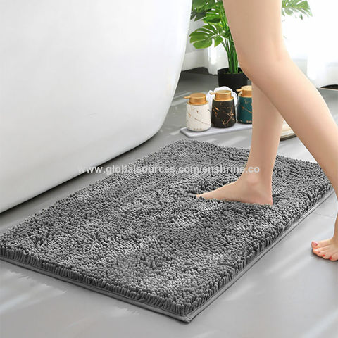 Chenille Bathroom Carpet Mat Bedroom Floor Mat Rug Anti-slip Doormat Rug 
