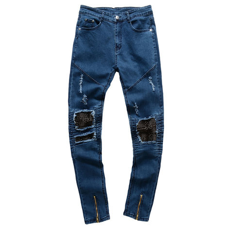Custom Men Jeans Pants Wholesale Price Male Ripped Pants With