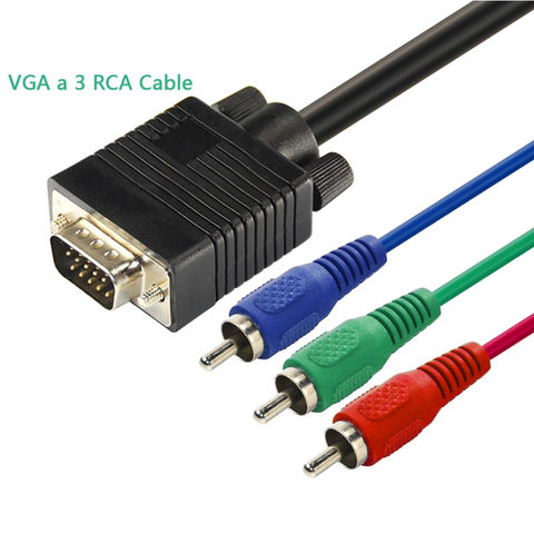 Efectivamente idiota desnudo Cable De Vídeo Componente VGA Macho A Adaptador RCA (VGA A RCA) |  lagear.com.ar