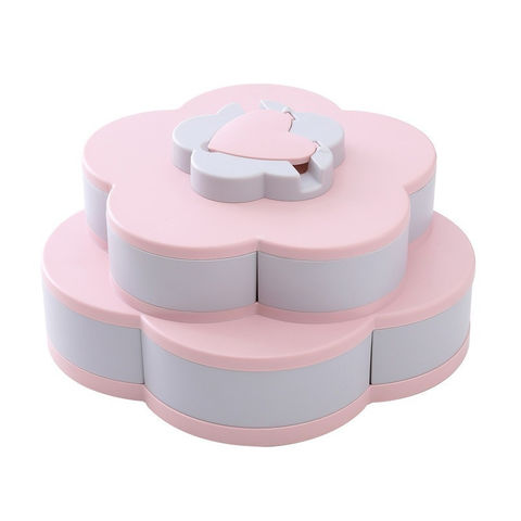 Recipiente Giratório para Snacks, Frutos Secos, Doces, Bandeja Organizadora de Alimentos, Recipiente para Alimentos Secos