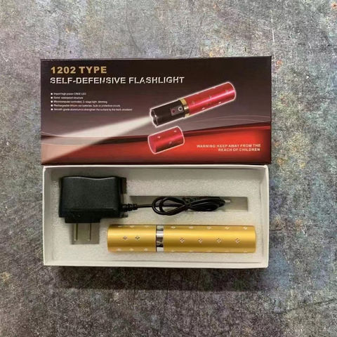 Women's Self Defense Kit - Lipstick Stun Gun & Pepper Spray With Keychain Pouch