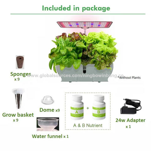 China LED Smart garden hydroponic growing systems garden with pump mini ...