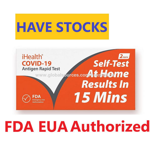IHealth COVI D19 Antigen Rapid Test FDA EUA Authorized OTC at-Home Self ...