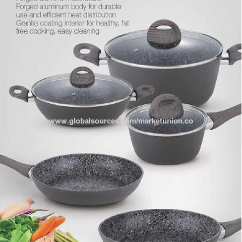 12Piece Pots and Pans Set Nonstick Induction Cookware Set Granite Coated Pot  Set