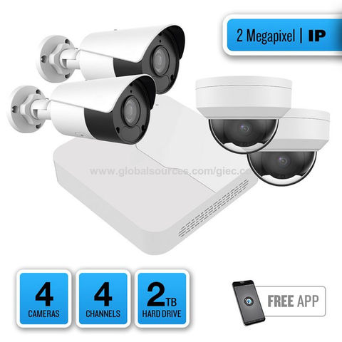 China 4 Camera 4MP Dome/Bullet IP System with 4 Channel NVR and 2TB ...