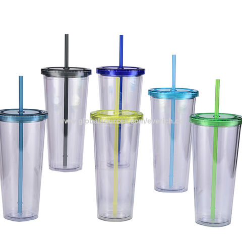 Personalised Name Iced Coffee Tumbler Cold Cup & Straw Reusable