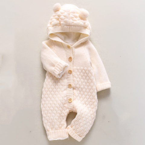 Suéter de punto sólido para bebé recién nacido, de algodón