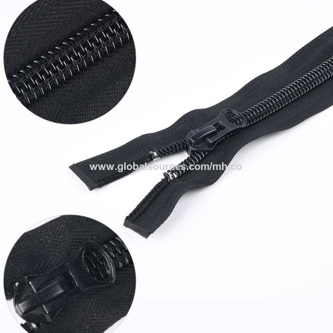 3 Premade Nylon Coil Zipper, Closed End with Auto Lock Slider