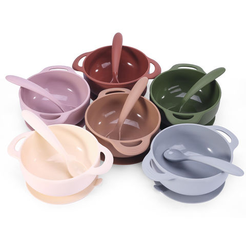 Baby Bowls With Suction - Heat-resistant 2 Piece Silicone Set With