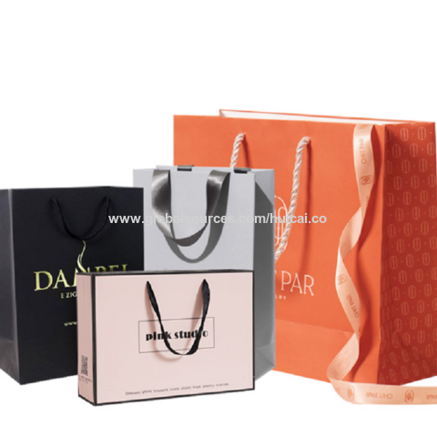 Buy Wholesale China Paper Bag, Wholesale Custom Printed Black Luxury  Shopping Gift Paper Bag With Handle & Promotional Bag at USD 0.13