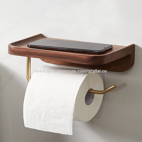 Rose Gold Toilet Paper Holder Wall-Mounted Brass Material roll Paper Bathroom Bathroom Hardware Accessories