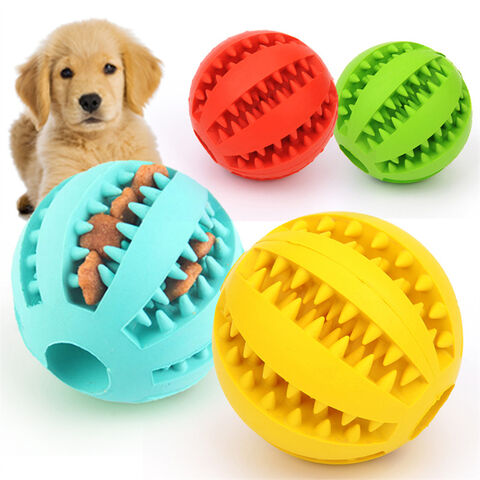 Pet Dog Toy Interactive Rubber Balls for Small Large Dogs Puppy Cat Chewing  Toys Pet Tooth Cleaning Indestructible Dog Food Ball