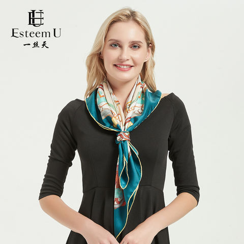 Autumn and Winter Casual Women Scarf Print Polyester Chiffon Silk Scarf Womens Apparel Accessories 