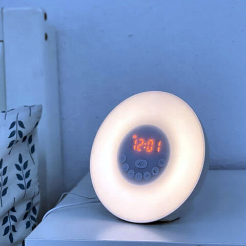Radio & LED Mood Night Light Lamp Silentnight Sunrise Simulation Alarm Clock 